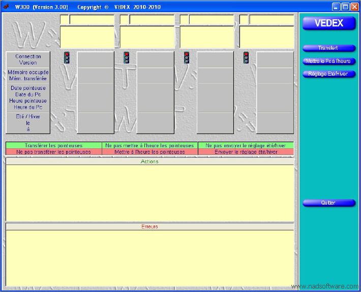 W300 cran de rcupration des pointages