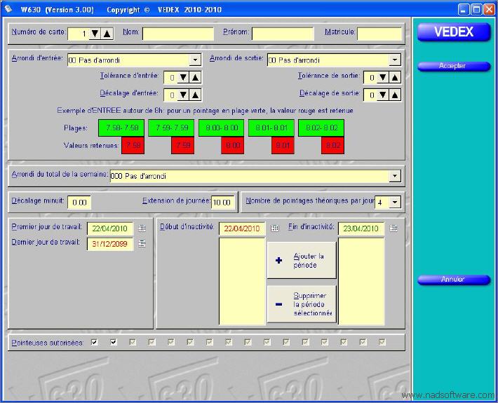 W630 & W300 fiche personnelle