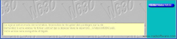 W630 cran de rcupration des pointages